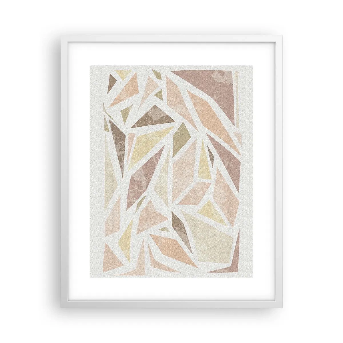 Affiche dans un cadre blanc - Poster - Composition de vitraux - 40x50 cm