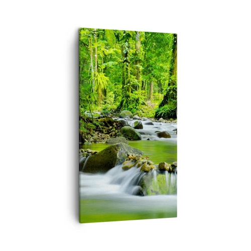 Impression sur toile - Image sur toile - Nager dans un océan de verdure - 45x80 cm