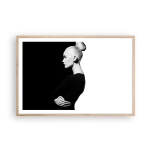 Affiche dans un chêne clair - Poster - Tout simplement une femme - 91x61 cm