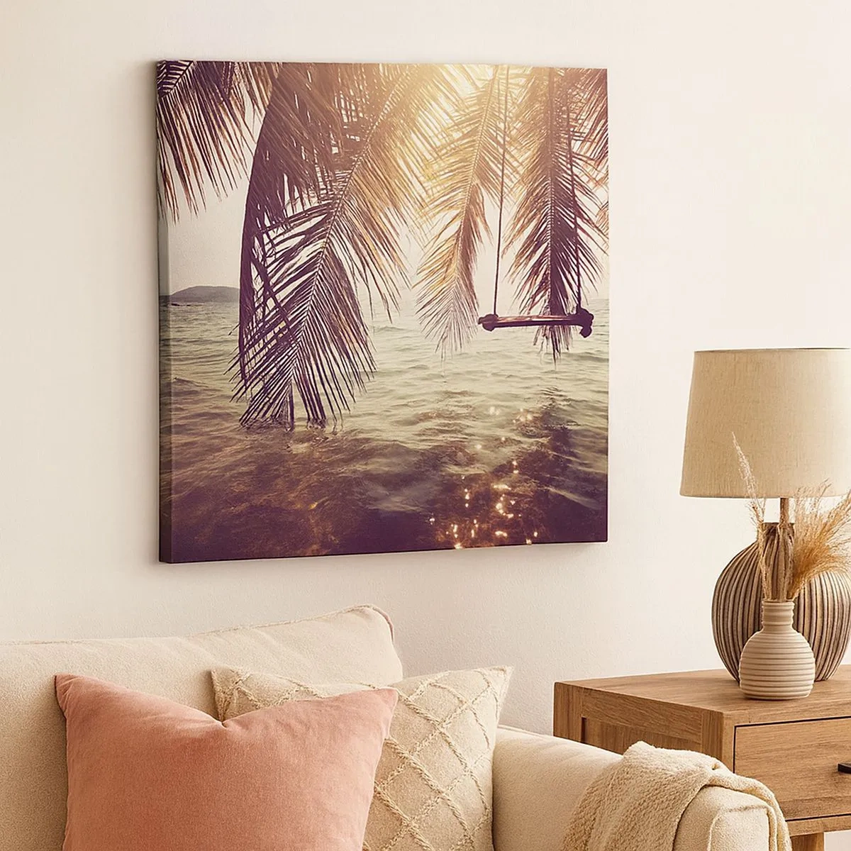 Impression sur toile - Image sur toile - Vous pouvez vous balancer dans les nuages à volonté - 30x30 cm