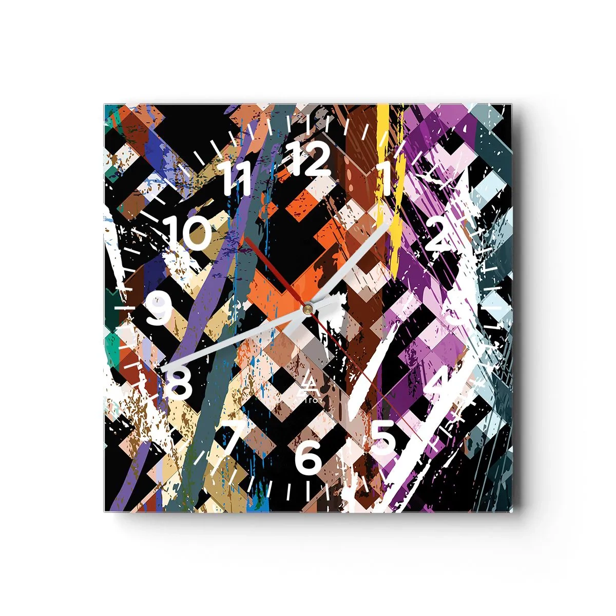 Horloge murale - Pendule murale - Se mettre au carré - 40x40 cm