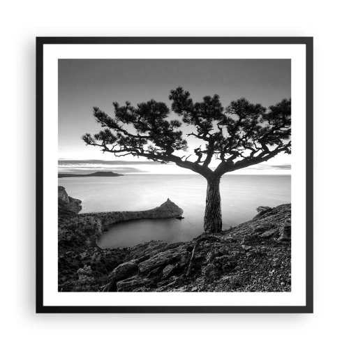 Affiche dans un cadre noir - Poster - Paix jusqu'à l'horizon - 60x60 cm