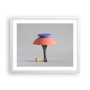 Affiche dans un cadre blanc - Poster - Composition surréaliste - 50x40 cm