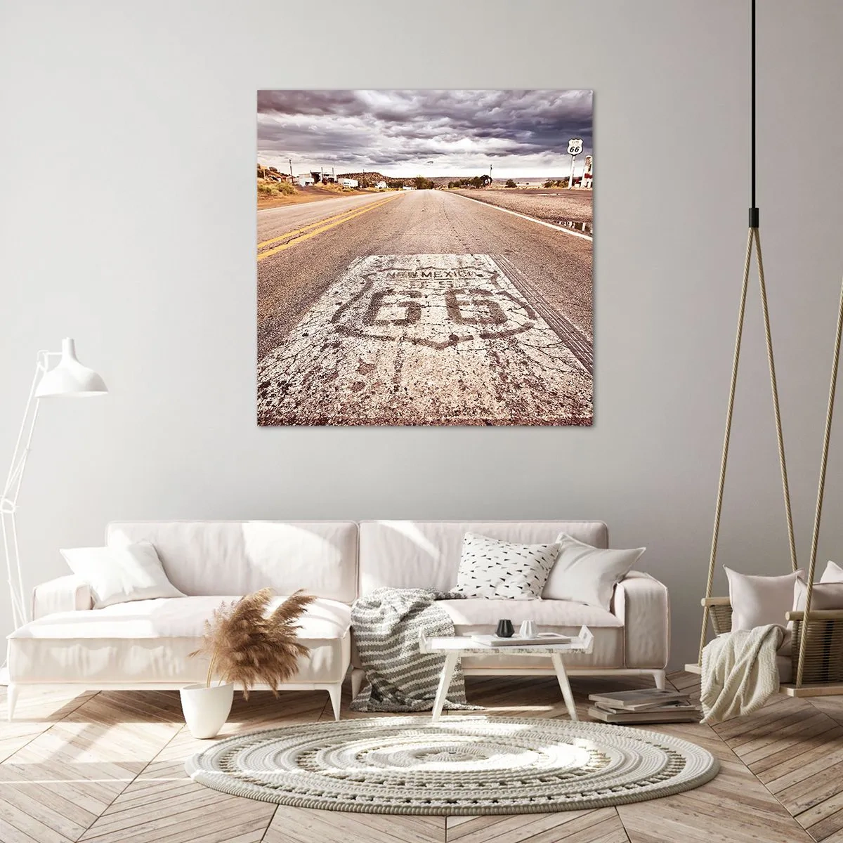 Impression sur toile - Image sur toile - Mother Road - une légende américaine - 70x70 cm
