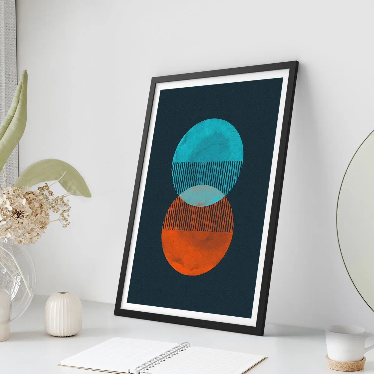 Affiche dans un cadre noir - Poster - Fantaisie astronomique - 61x91 cm