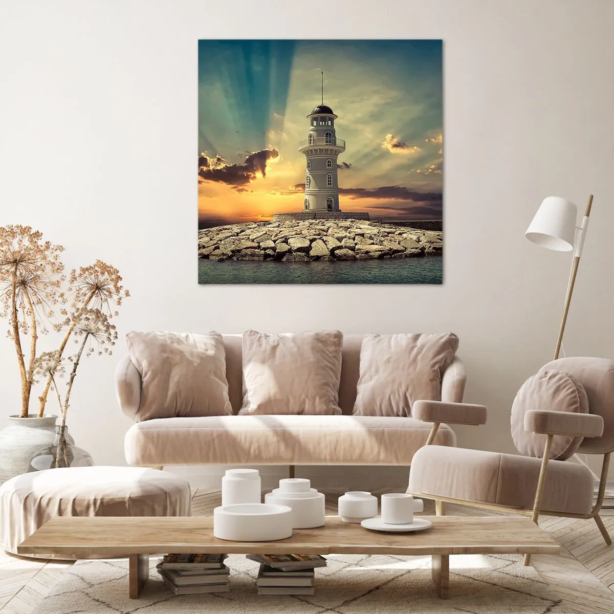 Impression sur toile - Image sur toile - Lumière - Bonté - Beauté - 60x60 cm