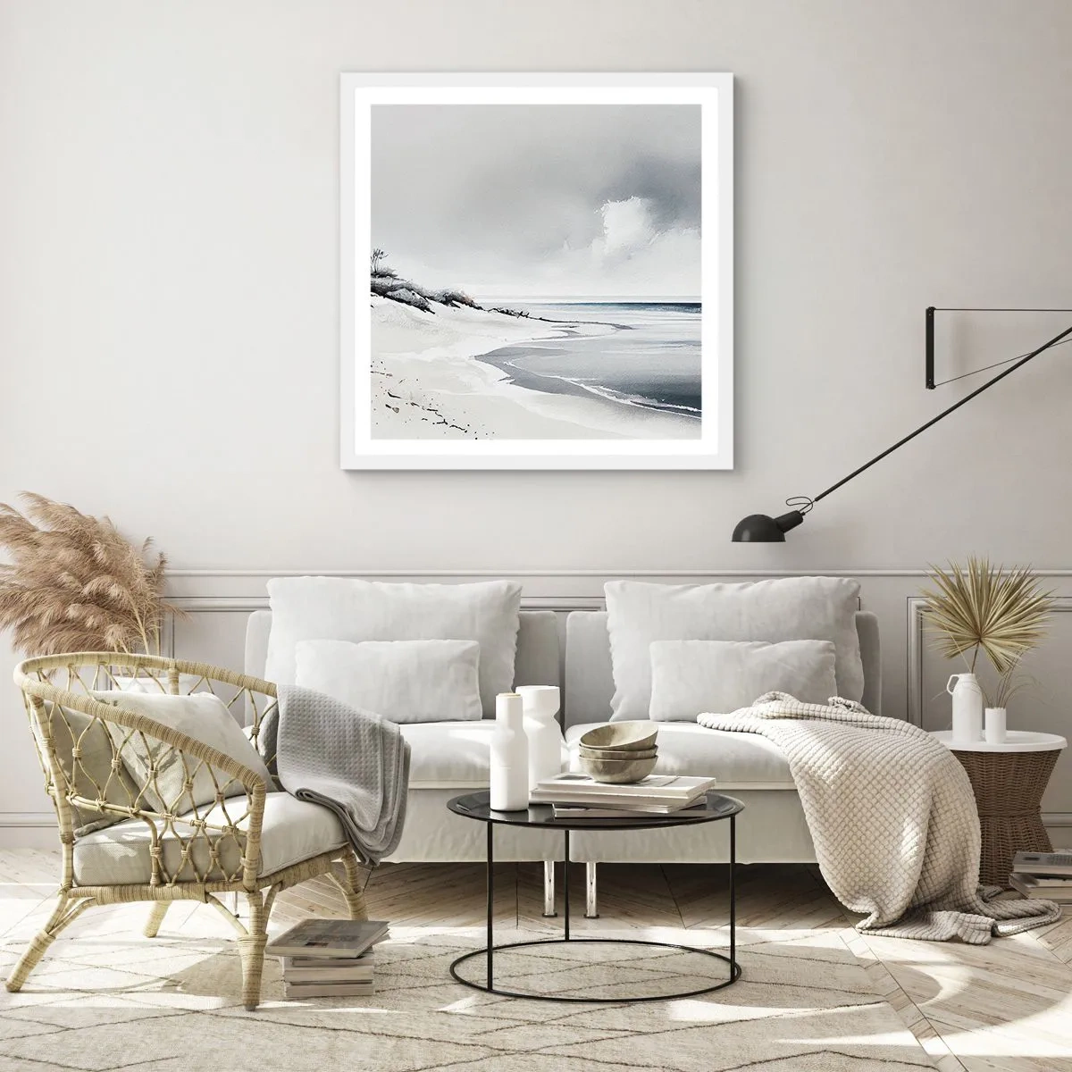 Affiche dans un cadre blanc - Poster - Ensemble depuis toujours - 30x30 cm