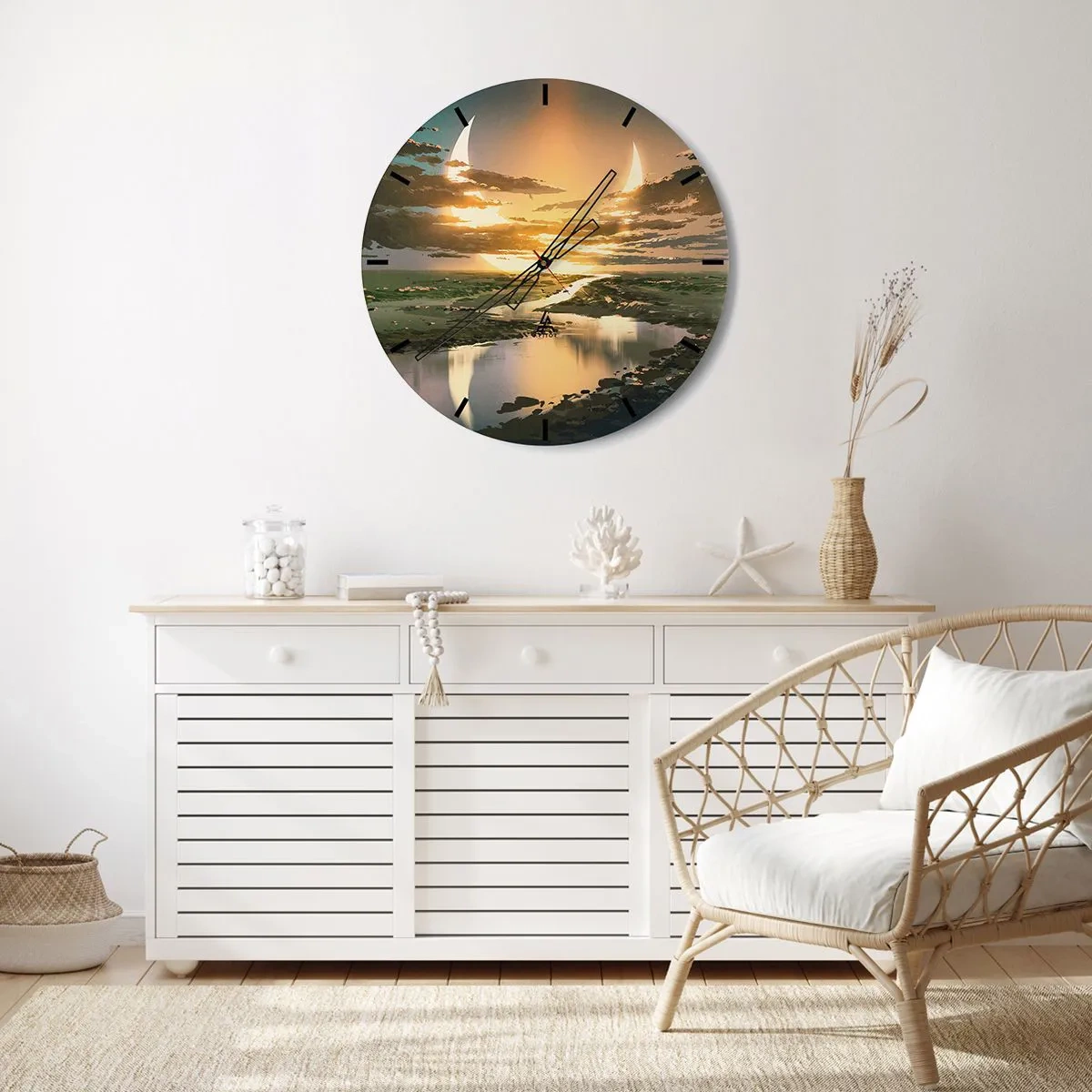 Horloge murale - Pendule murale - Quelque part dans une galaxie lointaine, très lointaine - 40x40 cm