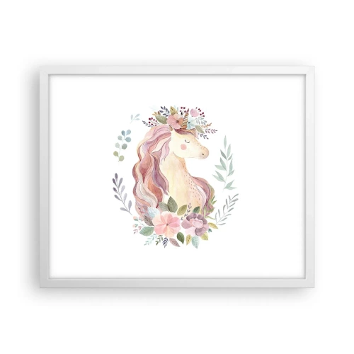 Affiche dans un cadre blanc - Poster - Invitation au monde des contes de fées - 50x40 cm