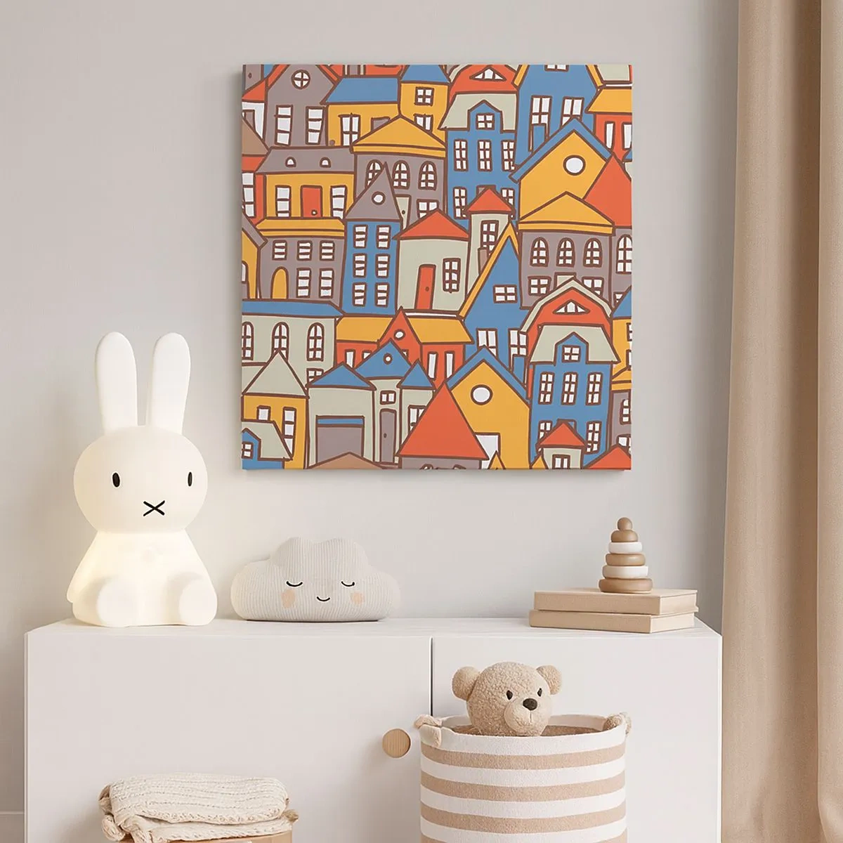 Impression sur toile - Image sur toile - Derrière la maison, une maison - 30x30 cm