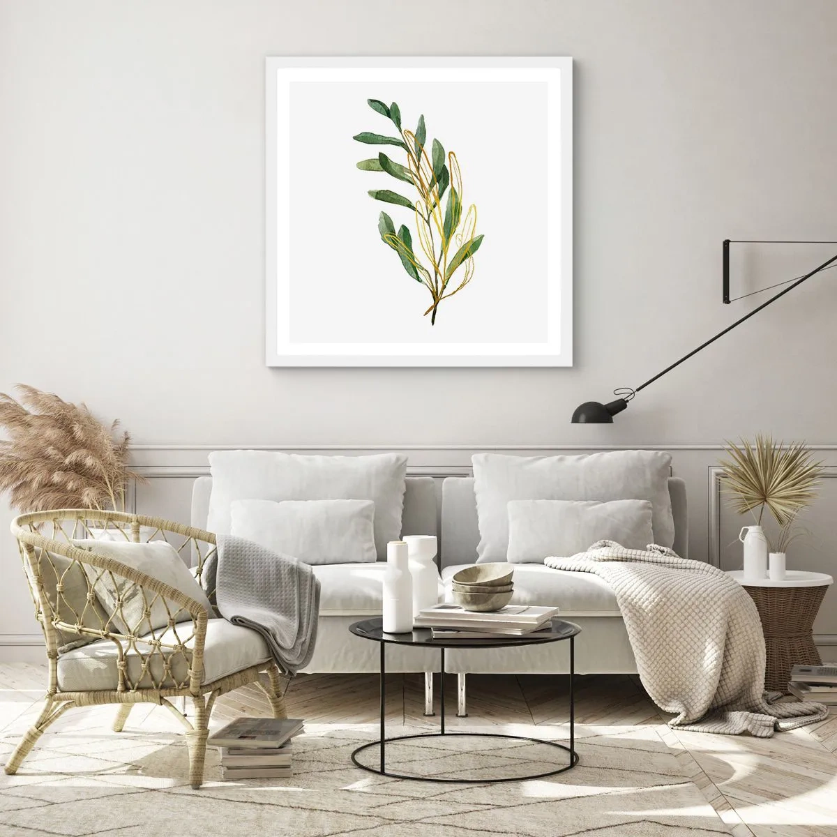 Affiche dans un cadre blanc - Poster - Tout ce qui est bon - 30x30 cm