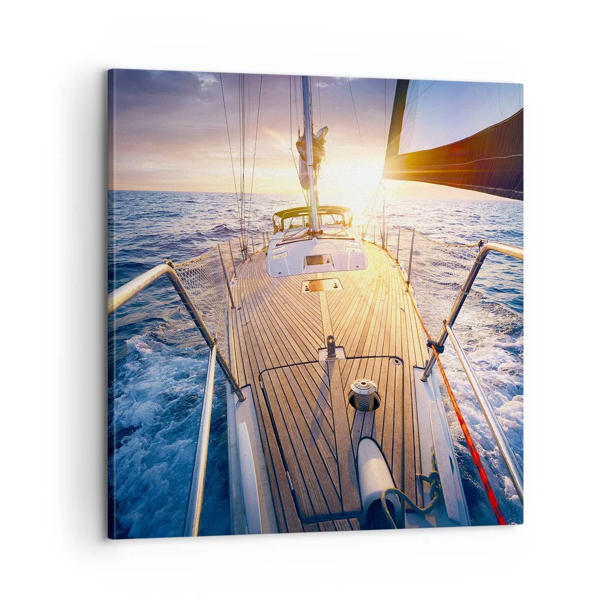 Impression sur toile - Image sur toile - Courir sur les vagues - 60x60 cm