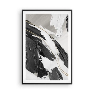 Affiche dans un cadre noir - Poster - L'abstraction à grande échelle - 61x91 cm
