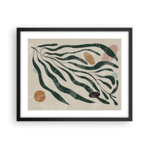 Affiche dans un cadre noir - Poster - Parmi la verdure - 50x40 cm