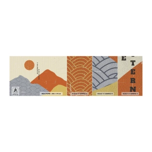Échantillon de Papier Peint Premium Sand - Dans l'esprit japonais - asiatique, Japonais, Paysage - 100x30 cm