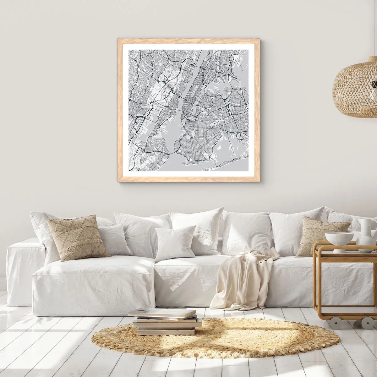 Affiche dans un chêne clair - Poster - Anatomie de la métropole - 30x30 cm