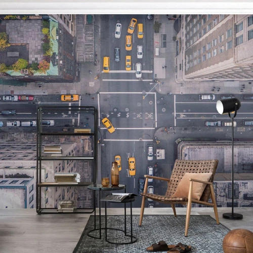 Papier Peint Photo Premium Sand - Un choix simple - New York, Ville, Architecture - 200x140 cm