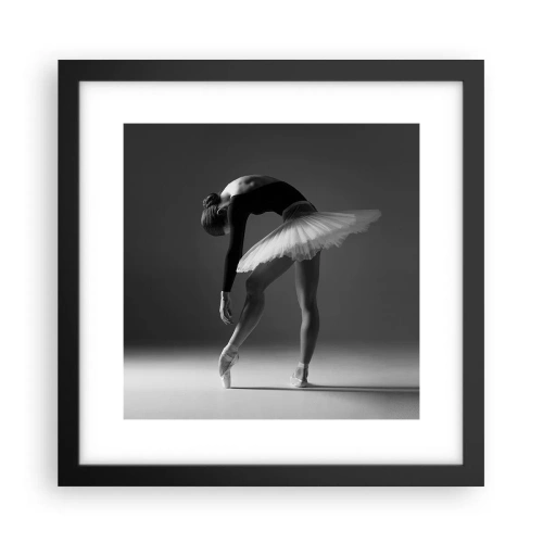 Affiche dans un cadre noir - Poster - Belle ballerine - 30x30 cm