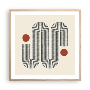 Affiche dans un chêne clair - Poster - Du début à la fin - 60x60 cm