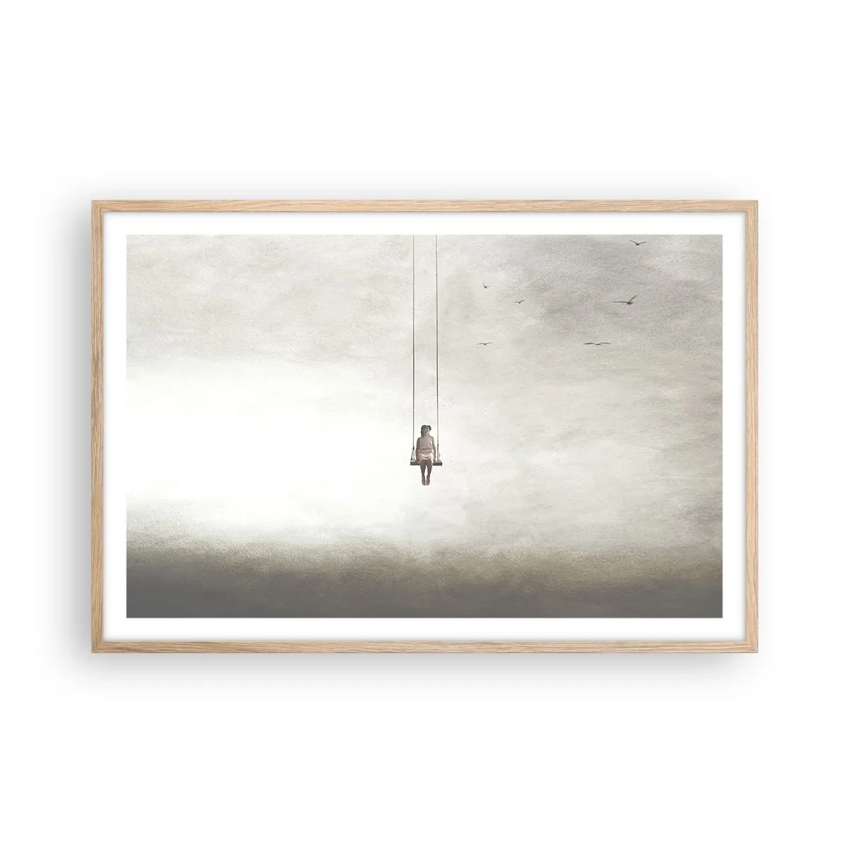 Affiche dans un chêne clair - Poster - Enfant en nous - 91x61 cm