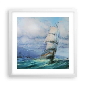 Affiche dans un cadre blanc - Poster - Vents favorables - 40x40 cm
