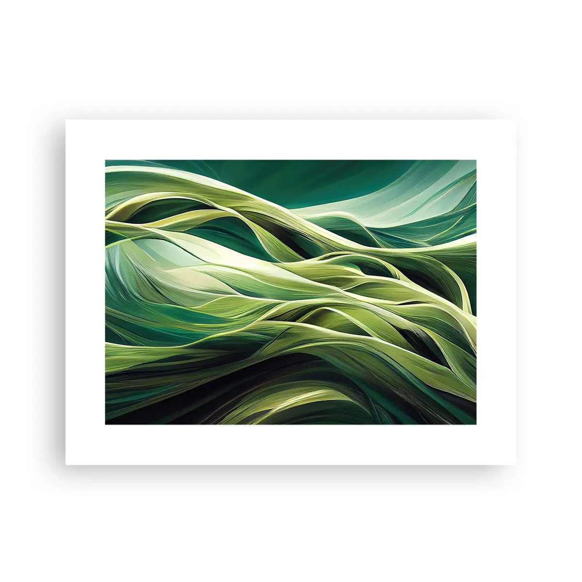 Affiche - Poster - Jeu de vert abstrait - 40x30 cm