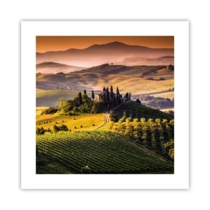 Affiche - Poster - Arcadie - le paysage toscan - 40x40 cm