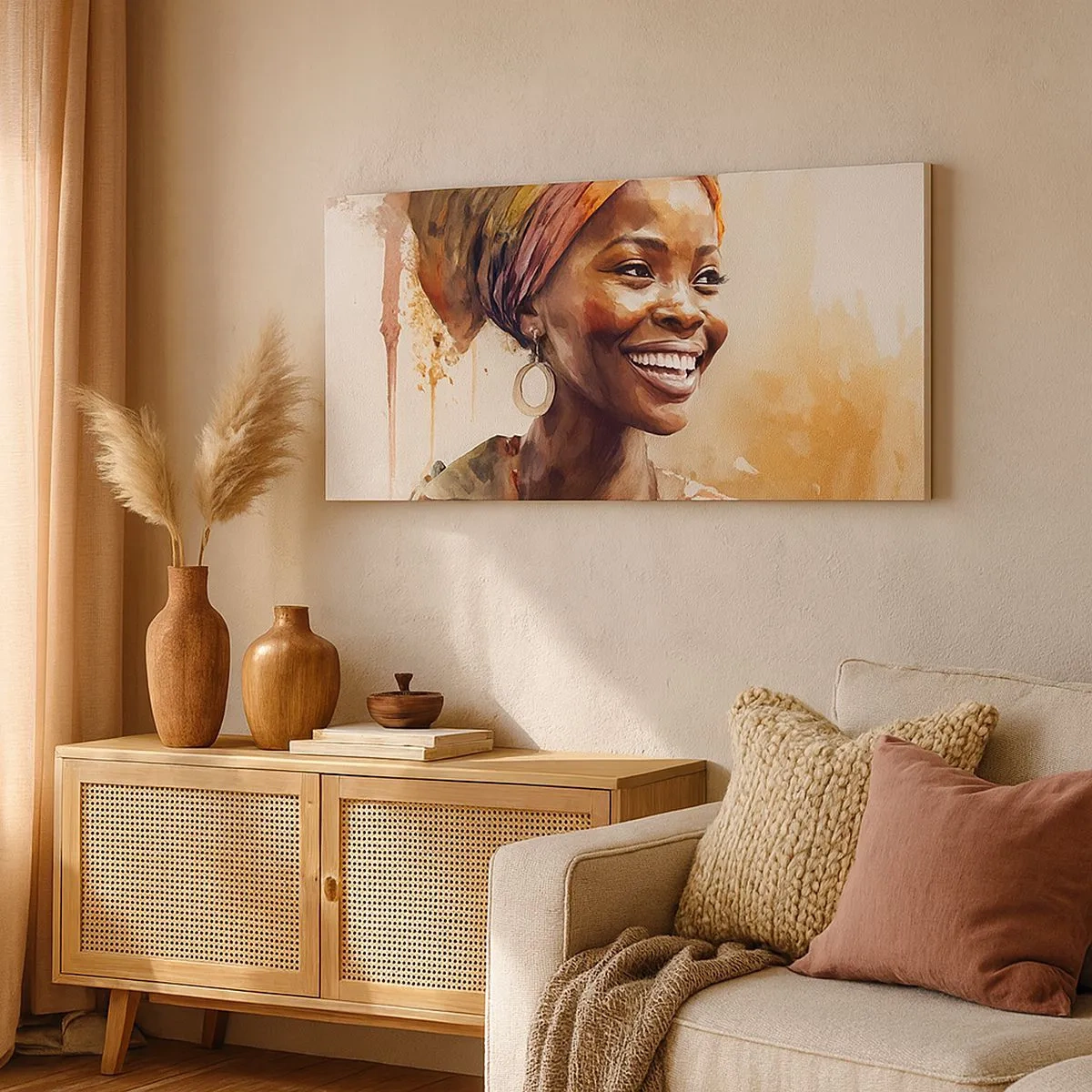 Impression sur toile - Image sur toile - reine africaine - 100x40 cm