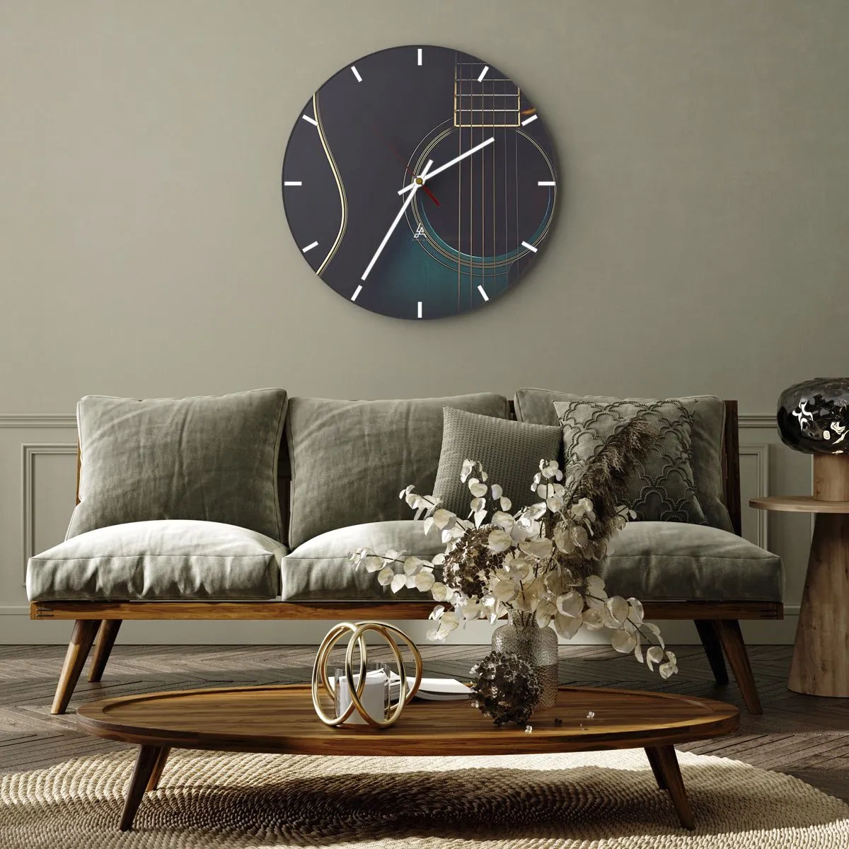 Horloge murale - Pendule murale - Le calme avant la tempête - 40x40 cm