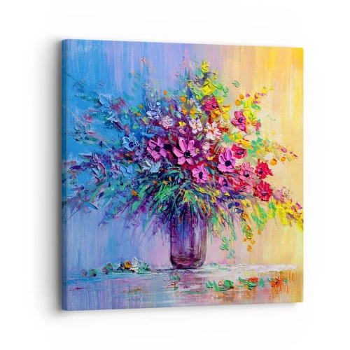 Impression sur toile - Image sur toile - Cadeau d'été de la prairie - 30x30 cm