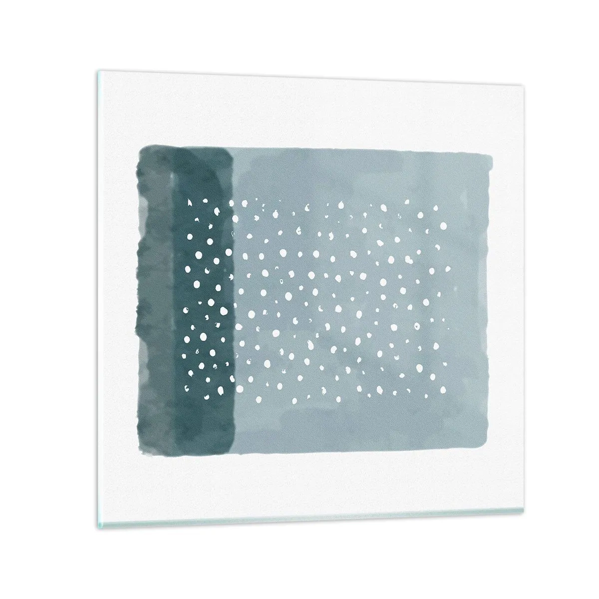 Impression sur verre - Image sur verre - Évolution de bleus - 40x40 cm