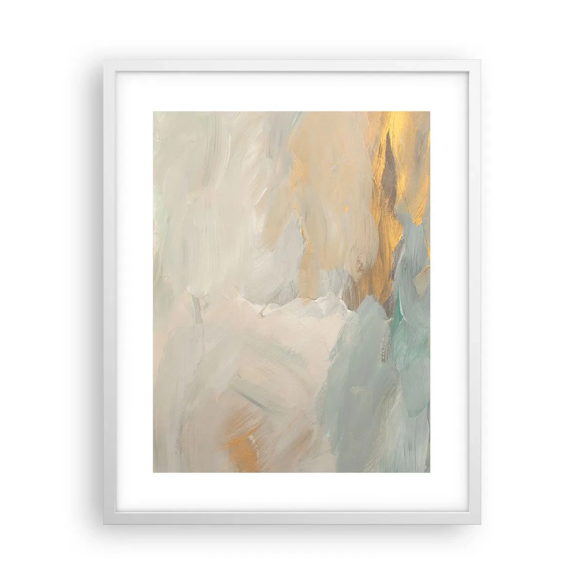Affiche dans un cadre blanc - Poster - Abstraction – le pays de la douceur - 40x50 cm