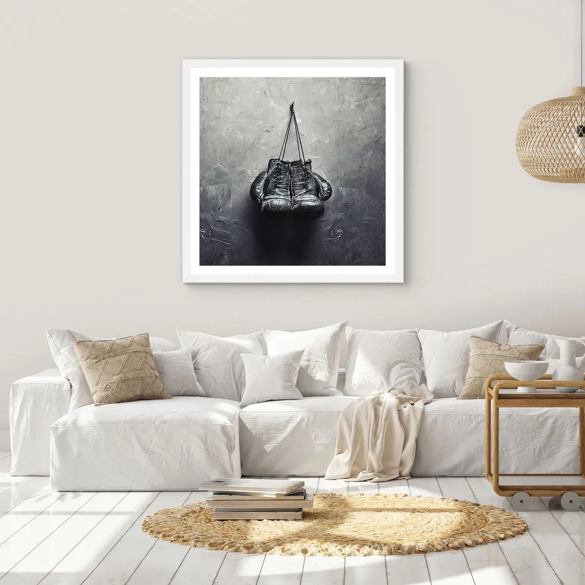 Affiche dans un cadre blanc - Poster - Un temps pour se battre et un temps pour la paix - 30x30 cm