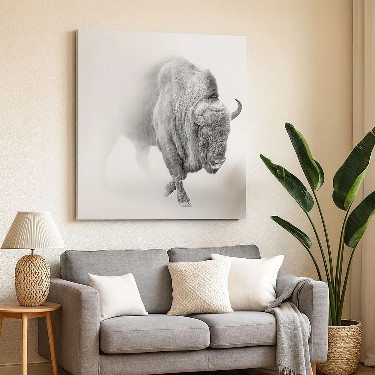 Impression sur toile - Image sur toile - Roi de la prairie - 30x30 cm