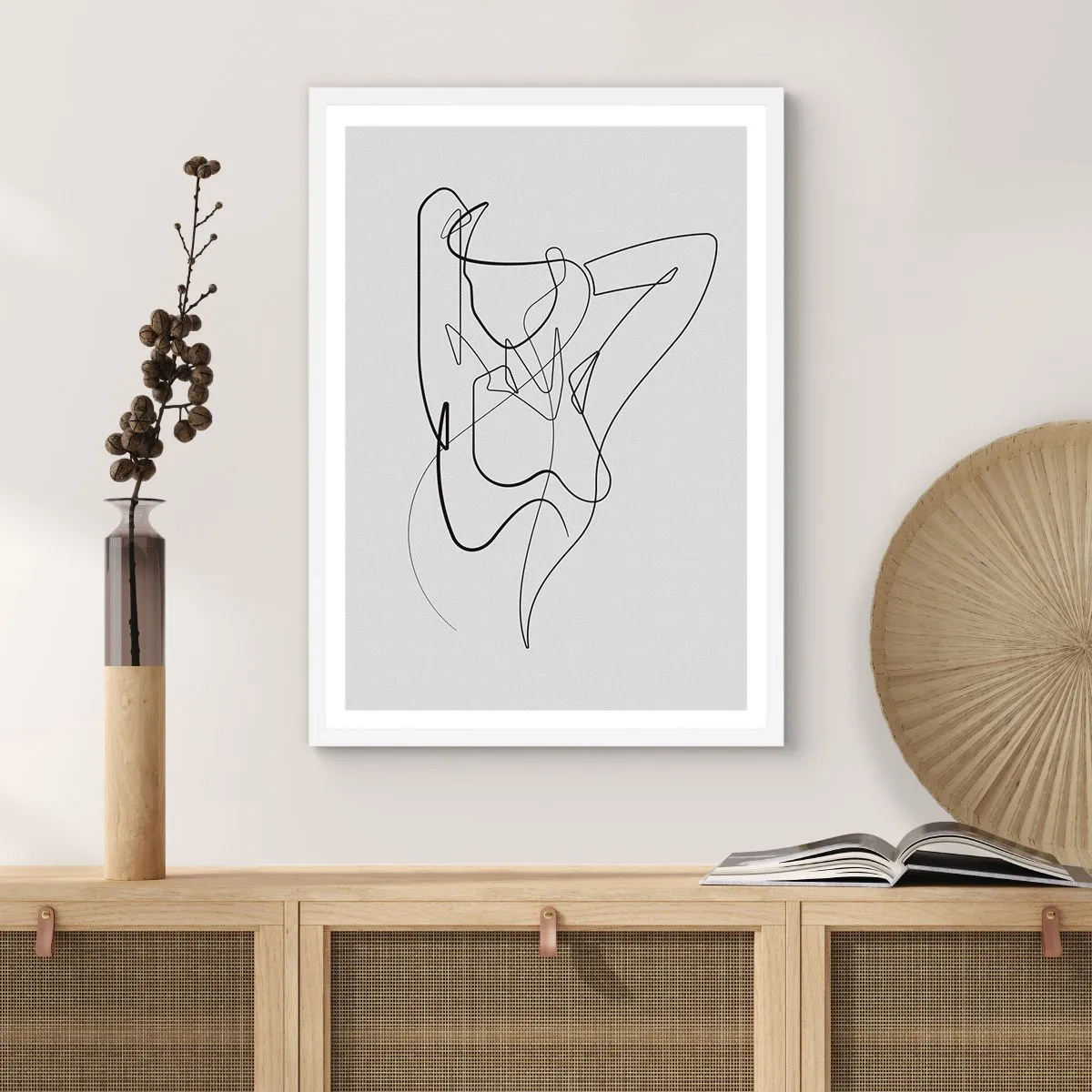 Affiche dans un cadre blanc - Poster - Vraiment, tu es comme ça... - 50x70 cm