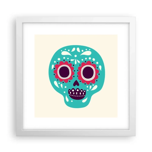 Affiche dans un cadre blanc - Poster - La vie – du plaisir jusqu'à la mort - 30x30 cm