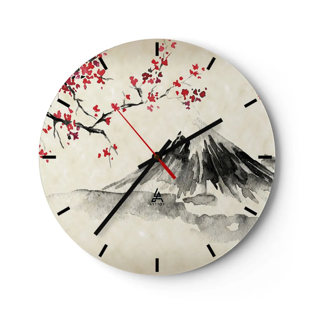 Horloge murale - Pendule murale - Tomber amoureux du Japon - 40x40 cm