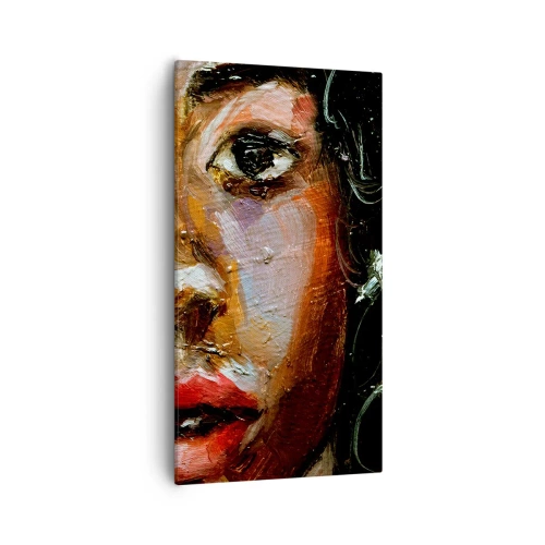 Impression sur toile - Image sur toile - Noir et brillant - 55x100 cm