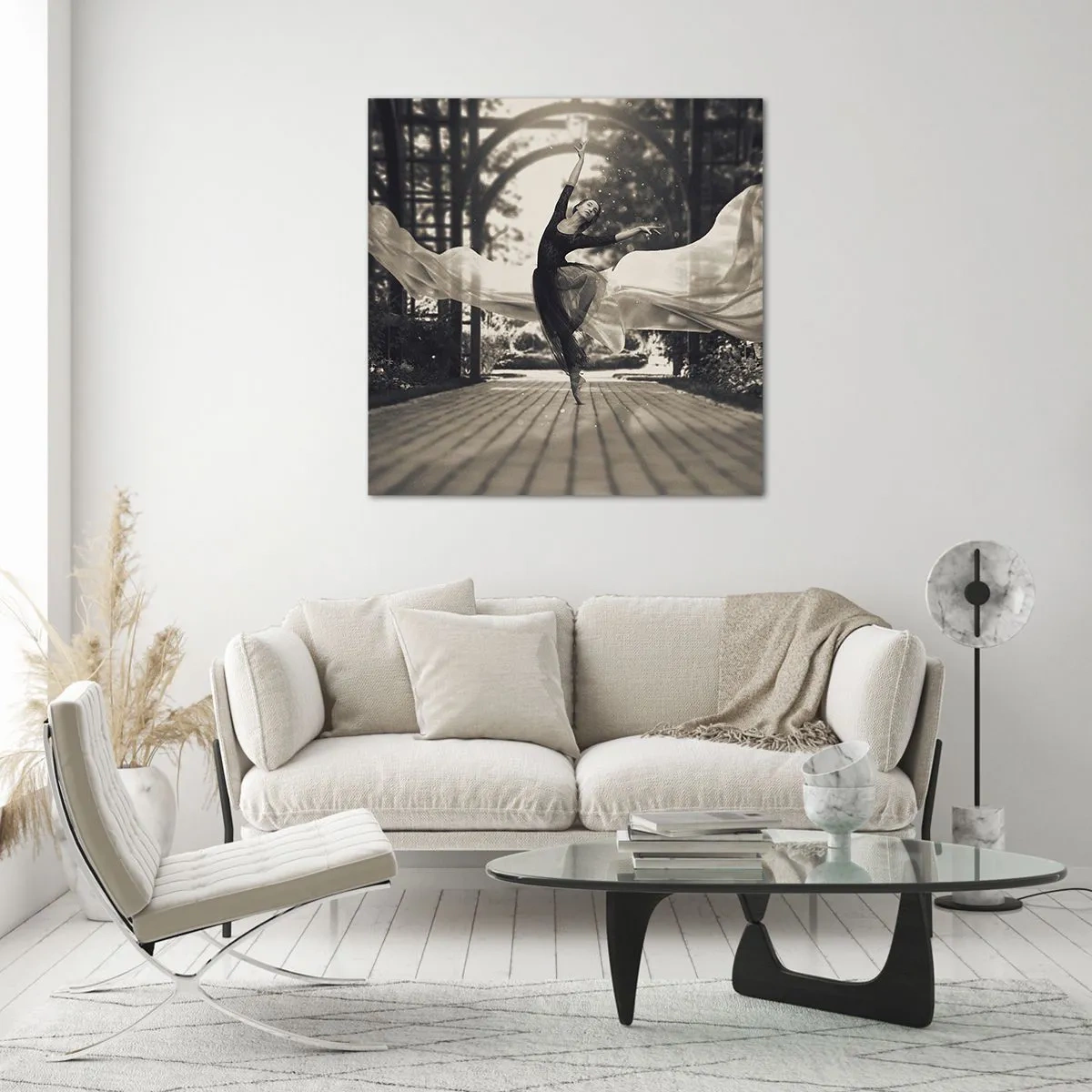 Impression sur verre - Image sur verre - La danse de l'esprit jardin - 50x50 cm