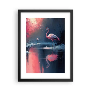 Affiche dans un cadre noir - Poster - La retraite d'un oiseau - 30x40 cm