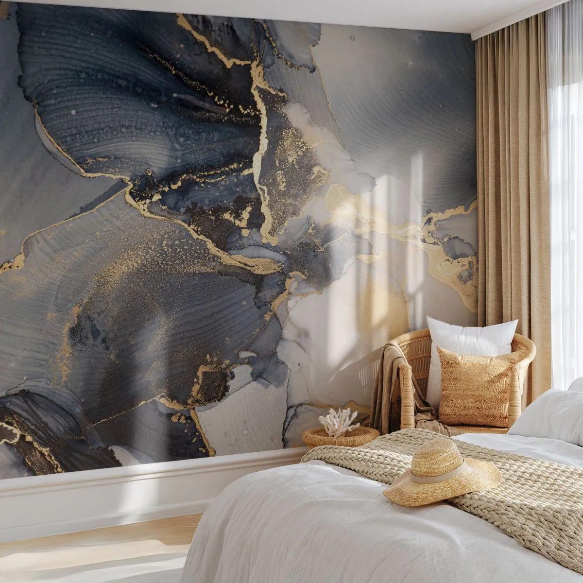 Papier Peint Photo Premium Sand - La vie de la pierre - Abstraction, Morceau, Art moderne - 400x280 cm