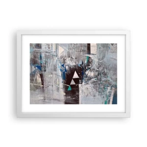Affiche dans un cadre blanc - Poster - Ordre prioritaire des triangles - 40x30 cm