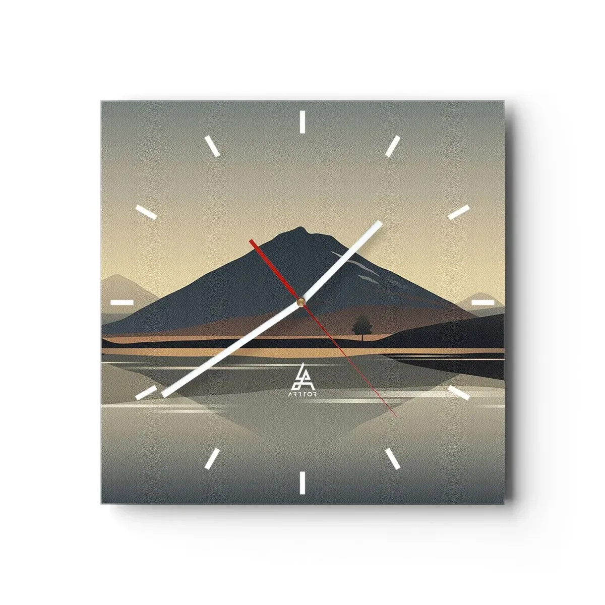 Horloge murale - Pendule murale - Reflet de miroir - 40x40 cm