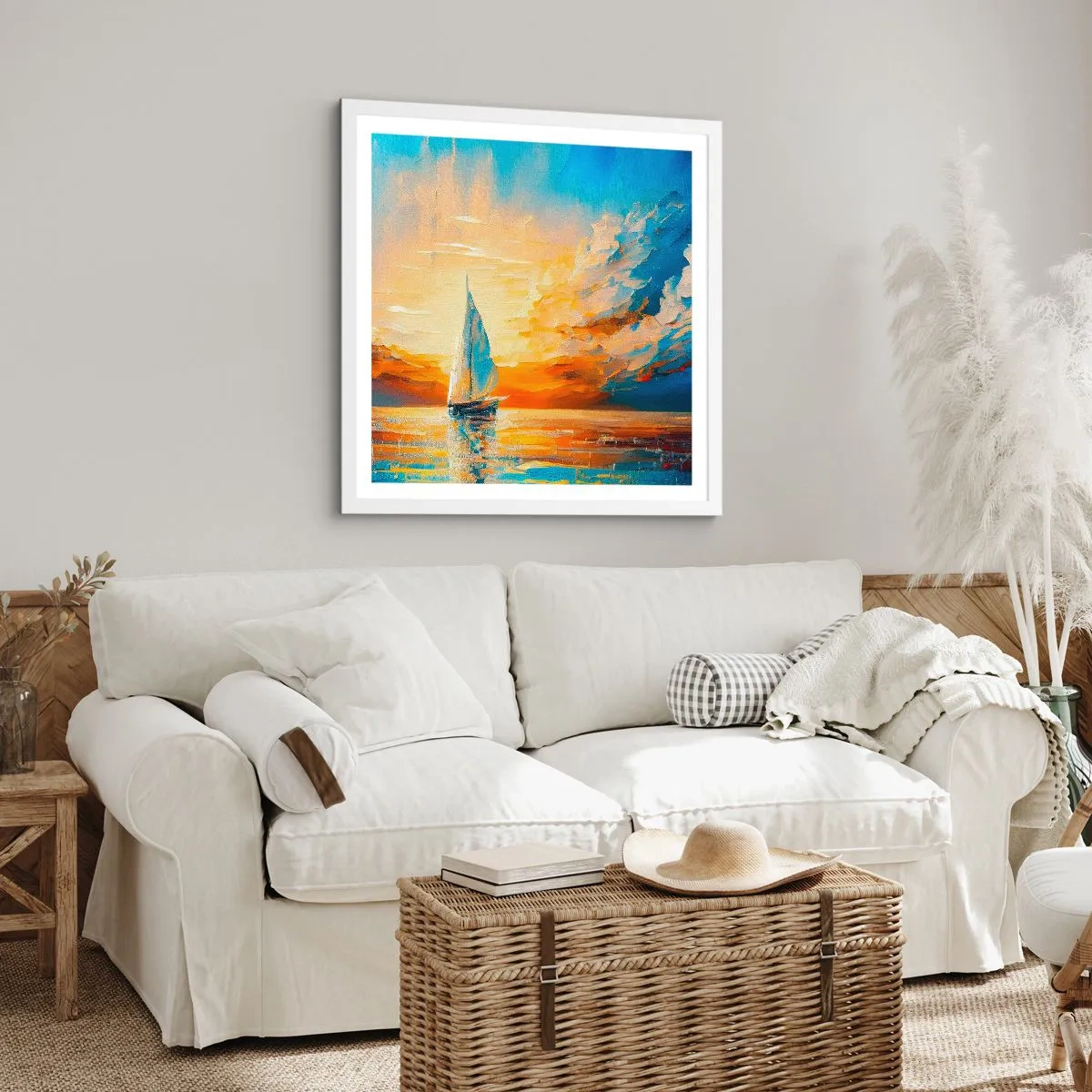 Affiche dans un cadre blanc - Poster - Expédition en or - 40x40 cm