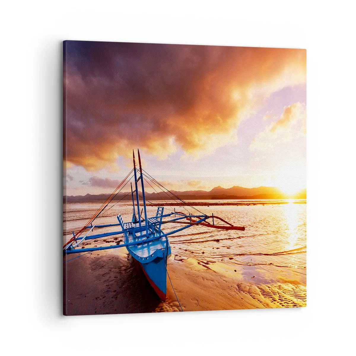 Impression sur toile - Image sur toile - Allongez-vous dans le sable après une longue journée - 50x50 cm