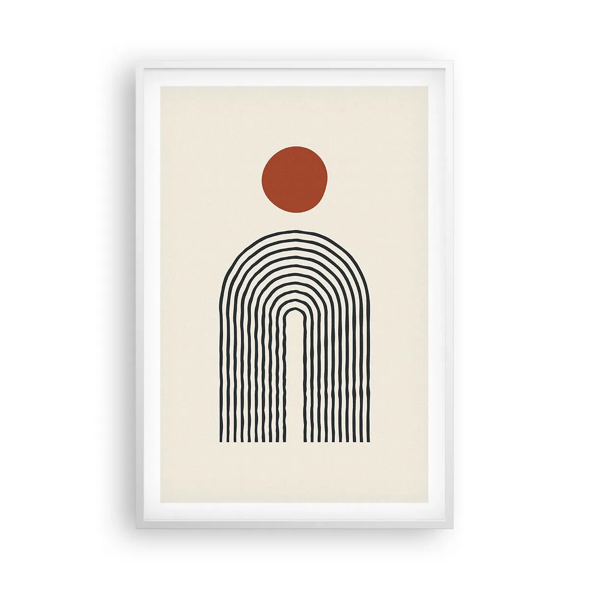 Affiche dans un cadre blanc - Poster - Le magnétisme des formes et des couleurs - 61x91 cm