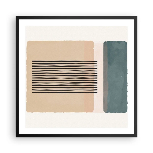 Affiche dans un cadre noir - Poster - Tout est en ordre - 60x60 cm