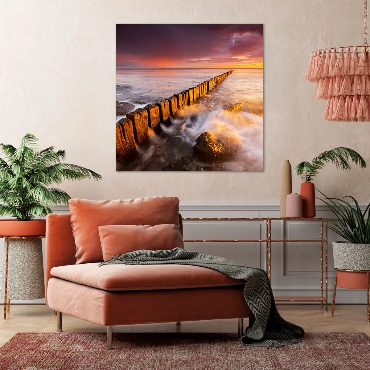 Impression sur toile - Image sur toile - La douceur des vagues - 70x70 cm