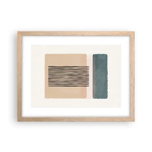 Affiche dans un chêne clair - Poster - Tout est en ordre - 40x30 cm