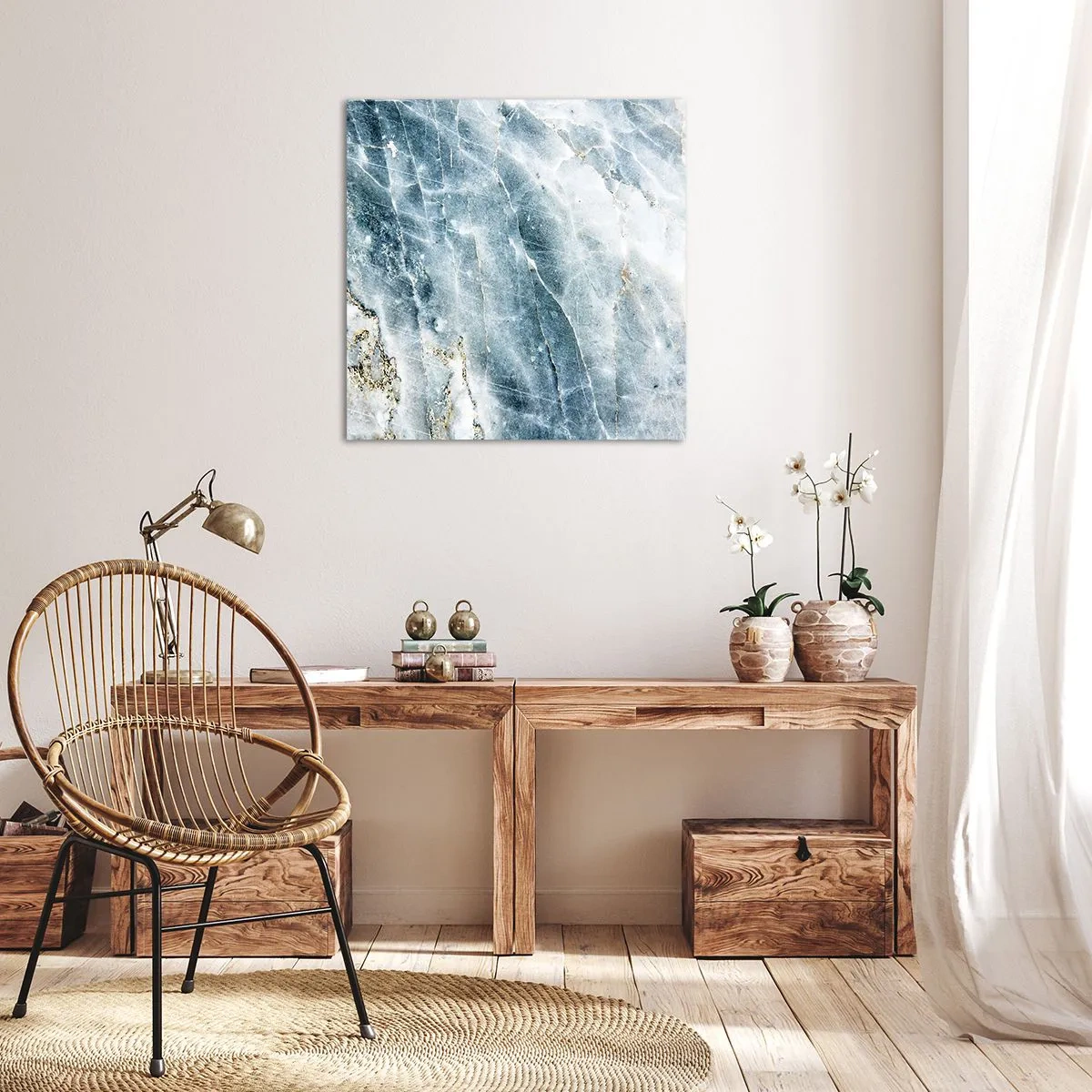 Impression sur toile - Image sur toile - Monde de glace - 50x50 cm